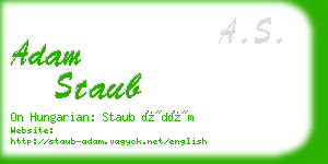adam staub business card